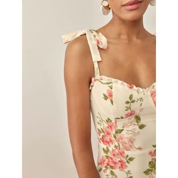 Reformation Jasen Floral Maxi Dress Size 4 - Picture 3 of 8